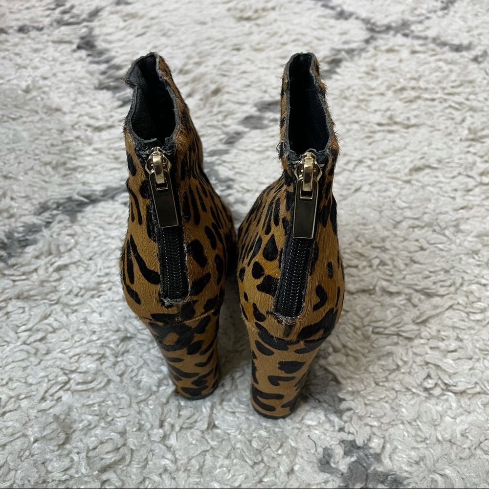 RAYE Ivy Pony Hair Booties Leopard - Picture 9 of 10